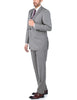 Bevagna Collection - Light Gray 100% Virgin Wool Regular Fit Pick Stitched 2 Piece Suit 4 SO6508-5-Classic  - from alligatorwarehouse.com