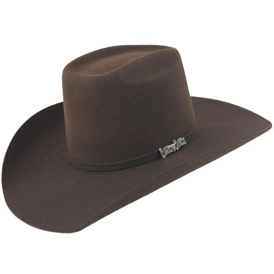 Cuernos Chuecos Chocolate 6X Brick Crown Felt Hat 1 -1  - from alligatorwarehouse.com