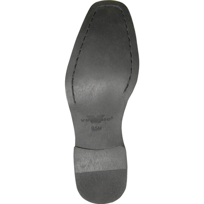 Bravo Mens Classic Moc Toe Shiny Patent Tuxedo Prom Shoe in Black & White