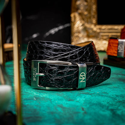 Marco Di Milano Massimo Belt Black Leather Loafer