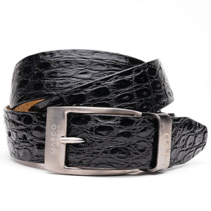Marco Di Milano Massimo Belt Black Leather Loafer