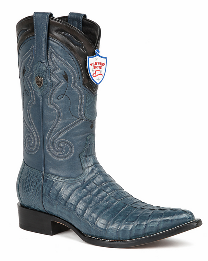 Caiman Tail Mexican Cowboy Boots Blue Jean