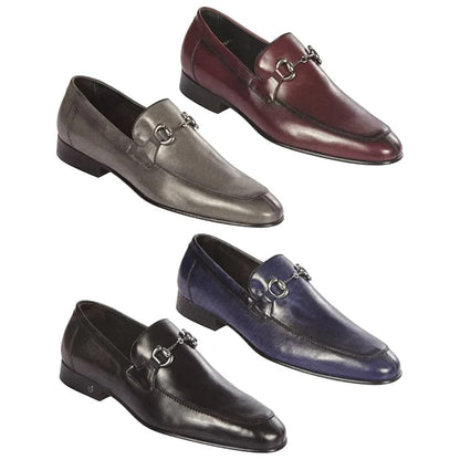 Lombardy Men’s Calf Leather Bit Loafers – Luxury Slip-On Dress Shoes