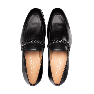 Parole Penny Loafer Calfskin Black By Mezlan Made In Spain Brand 4   - from alligatorwarehouse.com