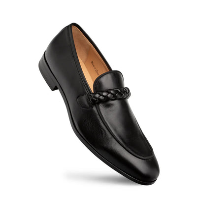 Parole Penny Loafer Calfskin Black By Mezlan Made In Spain Brand 1   - from alligatorwarehouse.com