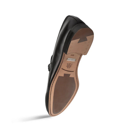 Parole Penny Loafer Calfskin Black By Mezlan Made In Spain Brand 3   - from alligatorwarehouse.com