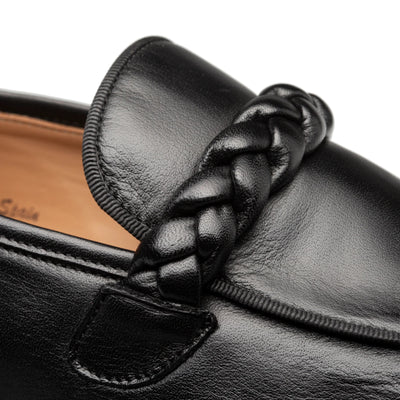 Parole Penny Loafer Calfskin Black By Mezlan Made In Spain Brand 5   - from alligatorwarehouse.com