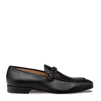 Parole Penny Loafer Calfskin Black By Mezlan Made In Spain Brand 2   - from alligatorwarehouse.com