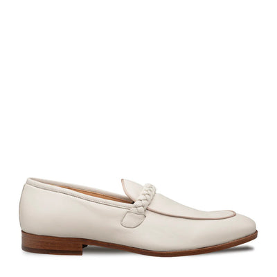 Parole Penny Loafer Calfskin Bone By Mezlan Made In Spain Brand 2   - from alligatorwarehouse.com
