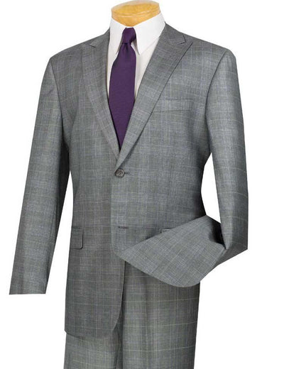Cambridge Collection-Gray Men's Glen Plaid Suit 1 SO12RW-1_Gray_36S  - from alligatorwarehouse.com
