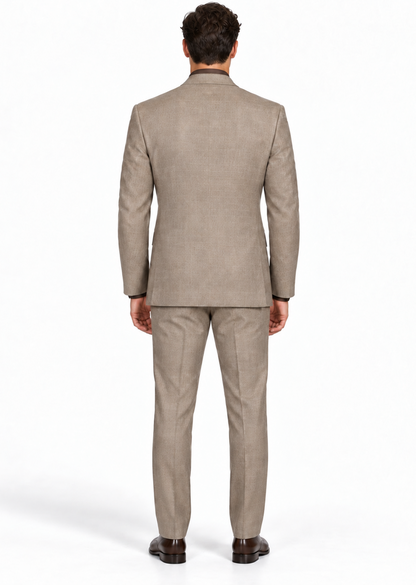 Cambridge Collection-Tan Men's Glen Plaid Suit