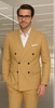 Wool Suit - Italian Made Business Suit by Statement Men's 100% Wool 2 Piece Double Breasted Suit - Subtle Windowpane 12 SD-104_Black_38R  - from alligatorwarehouse.com