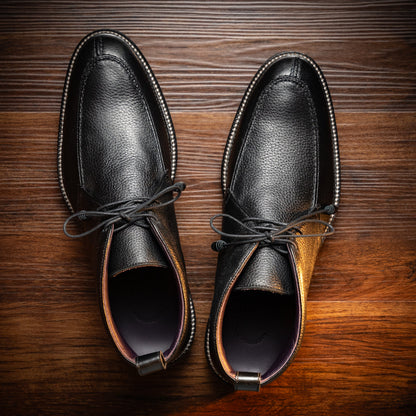 Zelli Campo High Deerskin Chukka Boot Black (48-595-BLK)