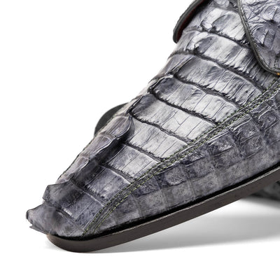 Marco Di Milano Cancun New Gray Caiman Crocodile Derby 3 CANCUN_CAIMAN FUSCUS_NEW GRAY_8.5  - from alligatorwarehouse.com