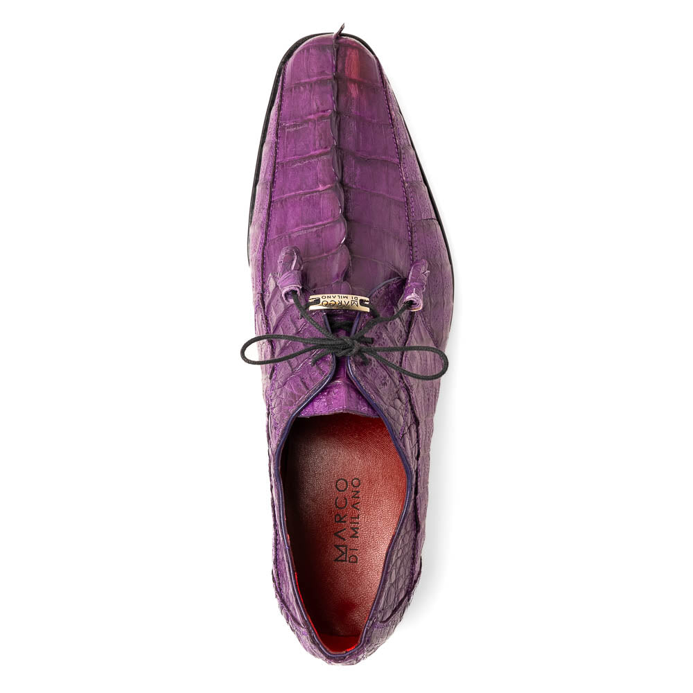 Marco Di Milano Cancun Purple Caiman Crocodile Derby 