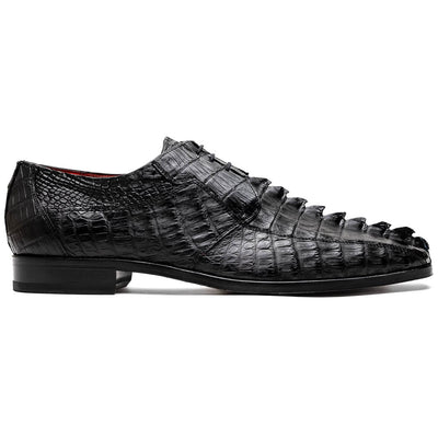 Marco Di Milano Cancun Black Caiman Crocodile Derby 1 CANCUN_CAIMAN FUSCUS_BLACK_8.5  - from alligatorwarehouse.com