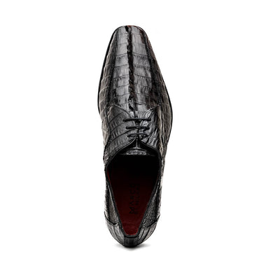 Marco Di Milano Cancun Black Caiman Crocodile Derby 4 CANCUN_CAIMAN FUSCUS_BLACK_8.5  - from alligatorwarehouse.com
