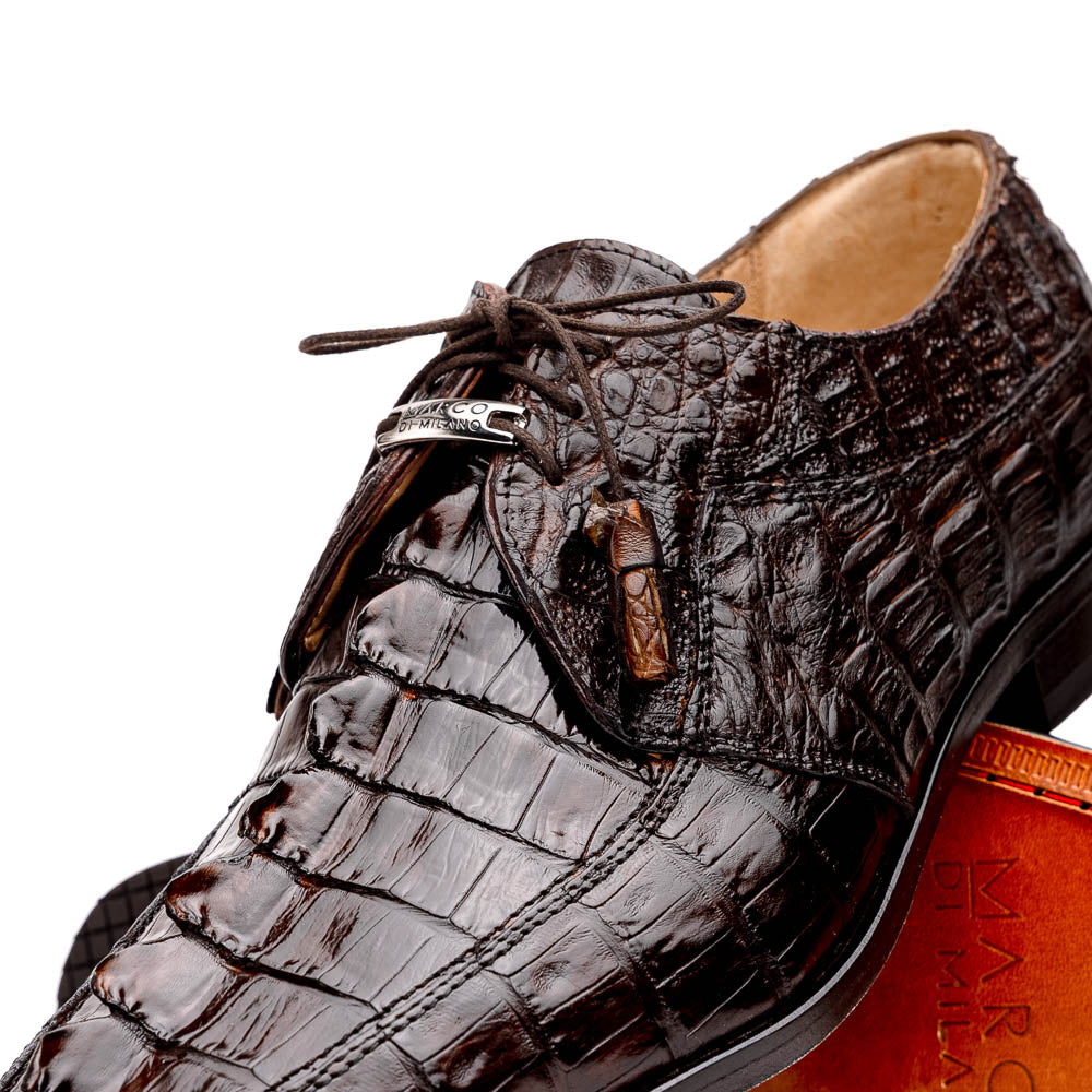 Marco Di Milano Cancun Brown Caiman Crocodile Derby