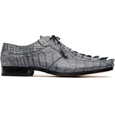 Marco Di Milano Cancun Gray Caiman Crocodile Derby 1 CANCUN_CAIMAN FUSCUS_GRAY_6  - from alligatorwarehouse.com