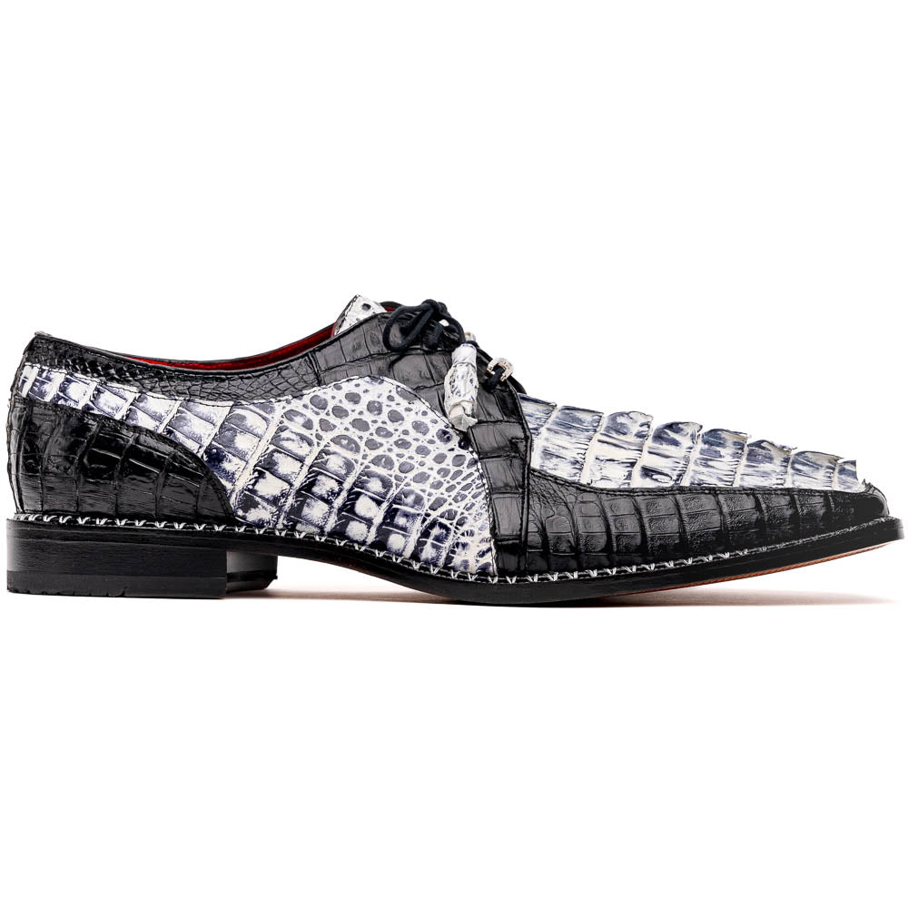 Marco Di Milano Caribe Dark Black/Newspaper Caiman Crocodile Derby