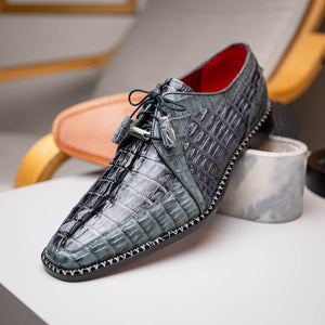 Marco Di Milano Caribe - Dark Gray Leather Dress Shoes