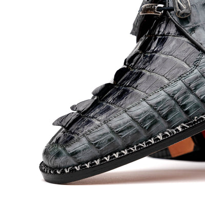 Marco Di Milano Caribe Gray Caiman Crocodile Derby Shoes 3 CARIBE_CAIMAN FUSCUS_GRAY_9  - from alligatorwarehouse.com