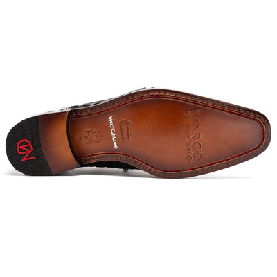 Marco Di Milano Caribe Newspaper / Black Caiman Crocodile Derby Shoes 5 CARIBE_CAIMAN FUSCUS_NEWSPAPER/BLACK_8.5  - from alligatorwarehouse.com