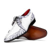 Marco Di Milano Caribe Newspaper/White Caiman Crocodile Derby Shoes 2 CARIBE_CAIMAN FUSCUS_NEWSPAPER/WHITE_8  - from alligatorwarehouse.com
