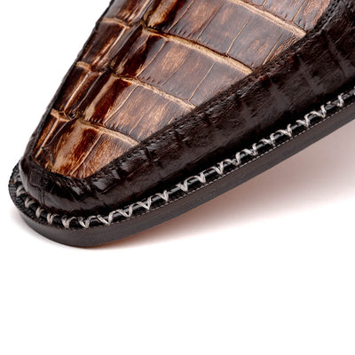 Marco Di Milano Caribe Orix Brown Caiman Crocodile Derby Shoes 3 CARIBE_CAIMAN FUSCUS_ORIX BROWN_8.5  - from alligatorwarehouse.com