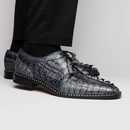 Marco Di Milano Caribe - Dark Gray Leather Dress Shoes
