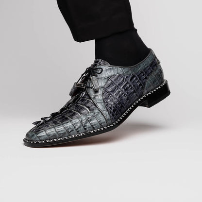 Marco Di Milano Caribe - Dark Gray Leather Dress Shoes