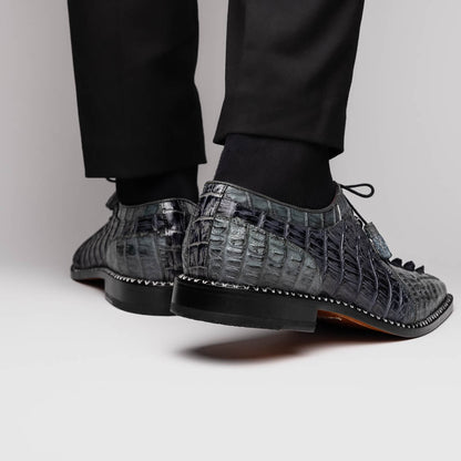 Marco Di Milano Caribe - Dark Gray Leather Dress Shoes