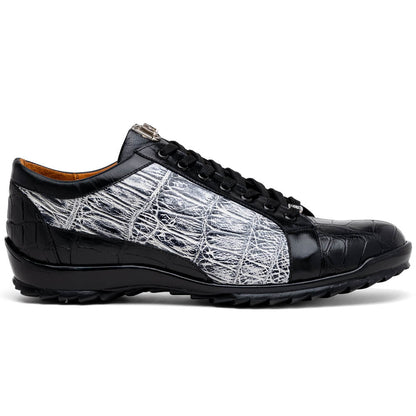 Marco Di Milano Cairo Alligator Sneakers Black/White