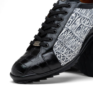 Marco Di Milano Cairo Alligator Sneakers Black/White