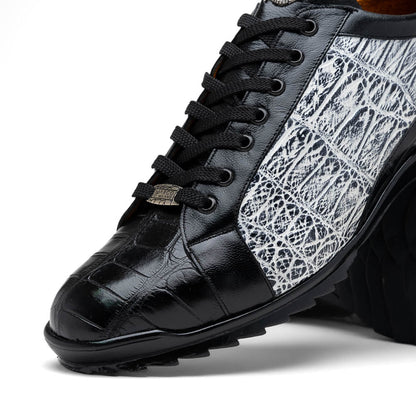 Marco Di Milano Cairo Alligator Sneakers Black/White