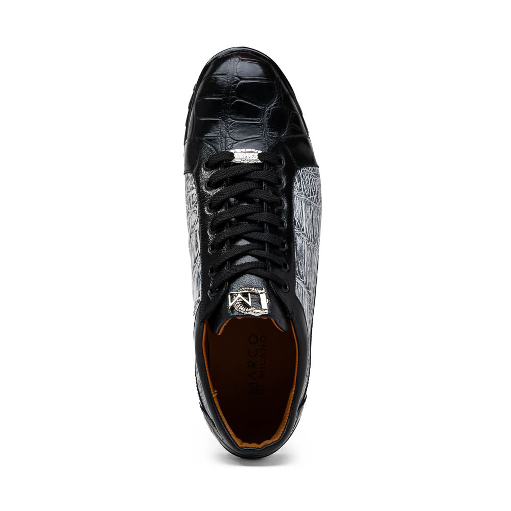 Marco Di Milano Cairo Alligator Sneakers Black/White