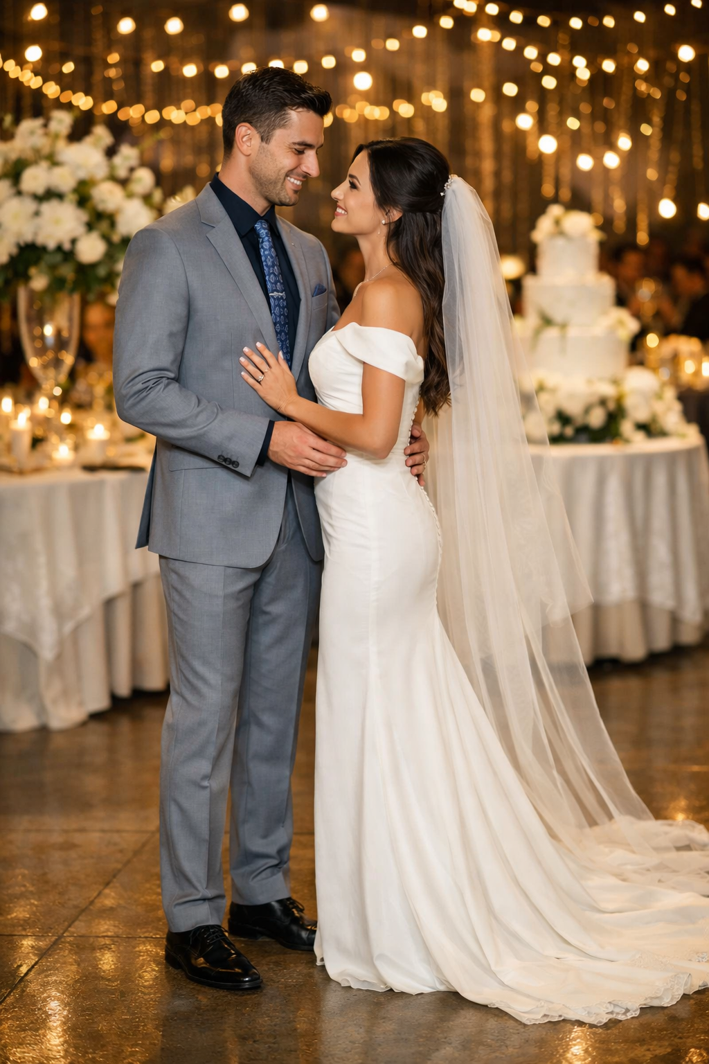 Carlo Lusso Medium Gray Two-button Poly Blend Suit