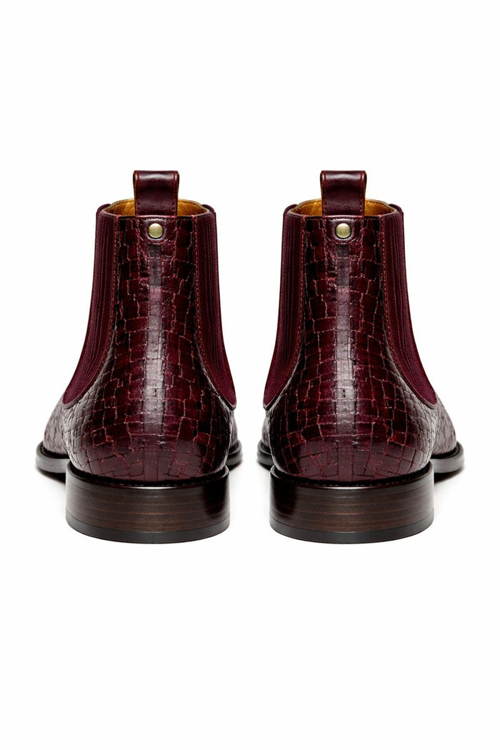 Carrucci Basket Weave Leather Chelsea Boot