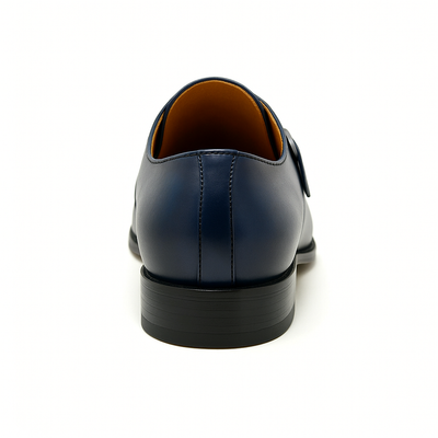 Mens Carrucci Classic Leather Fade Single D-Buckle Monk Strap Dress Shoe in Chestnut 45   - from alligatorwarehouse.com