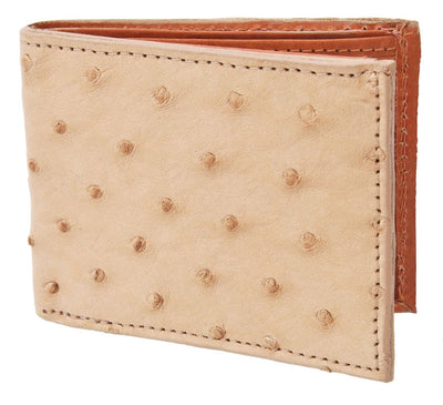 Cartera de Avestruz Original Color Arena 1   - from alligatorwarehouse.com