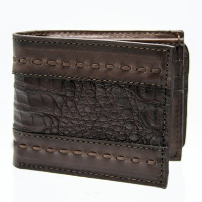 Cartera de Cocodrilo Original Tejida Color Cafe 2   - from alligatorwarehouse.com