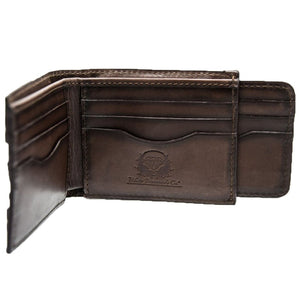 Cartera de Cocodrilo Original Tejida Color Cafe