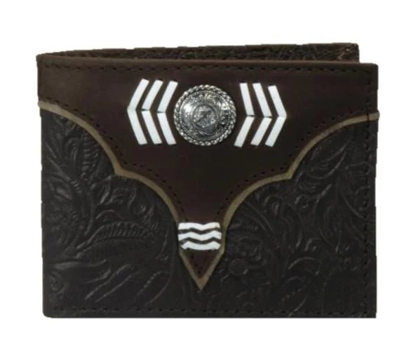 Cartera de Cuero Original Cincelado Tombstone Color Cafe