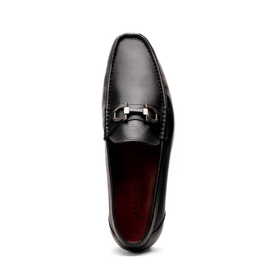 Marco Di Milano Cassarano Black Men's Calfskin Leather Loafers 4 CASSARANO_CALF_BLACK_10  - from alligatorwarehouse.com