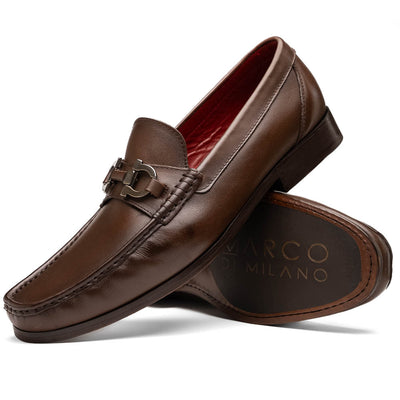Marco Di Milano Cassarano Brown Men's Calfskin Leather Loafers 2 CASSARANO_CALF_BROWN_10  - from alligatorwarehouse.com