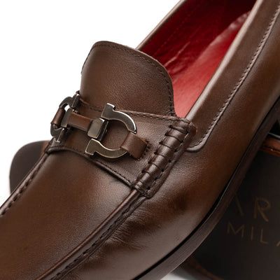 Marco Di Milano Cassarano Brown Men's Calfskin Leather Loafers 3 CASSARANO_CALF_BROWN_10  - from alligatorwarehouse.com