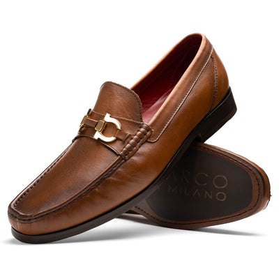 Marco Di Milano Cassarano Honey Men's Calfskin Leather Loafers 2 CASSARANO_CALF_HONEY_10  - from alligatorwarehouse.com