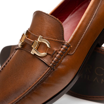 Marco Di Milano Cassarano Honey Men's Calfskin Leather Loafers 3 CASSARANO_CALF_HONEY_10  - from alligatorwarehouse.com