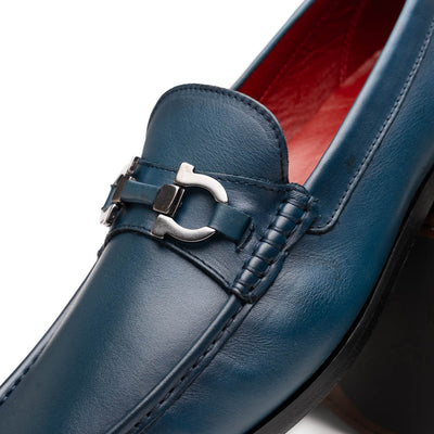 Marco Di Milano Cassarano Navy Men's Calfskin Leather Loafers 3 CASSARANO_CALF_NAVY_10  - from alligatorwarehouse.com