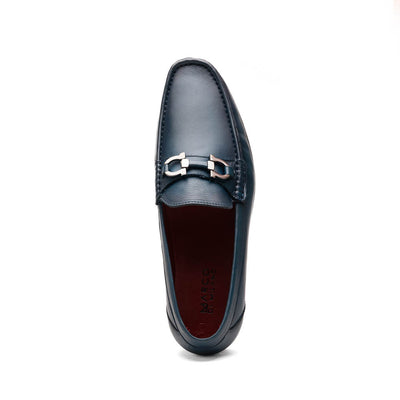 Marco Di Milano Cassarano Navy Men's Calfskin Leather Loafers 4 CASSARANO_CALF_NAVY_10  - from alligatorwarehouse.com